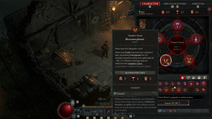 Diablo 4 Vampiric Powers