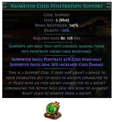 Awakened Cold Penetration Support