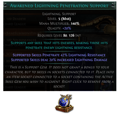 Awakened Lightning Penetration Support