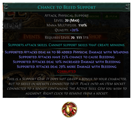 Chance to Bleed Support