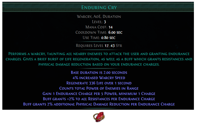 Enduring Cry PoE 3.21