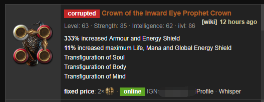 Crown Of The Inward Eye Poe Build Guide Prophet Crown