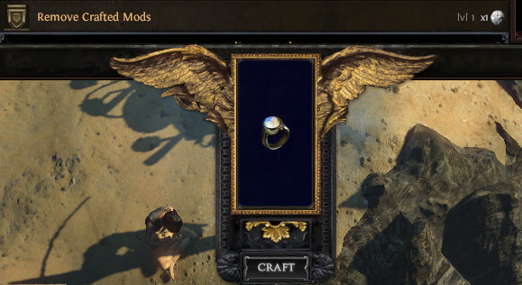 remove crafted mods