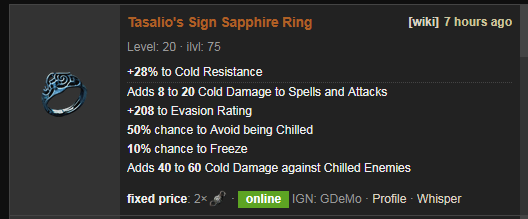 Tasalio's Sign Price