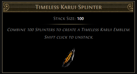 Timeless Karui Splinter