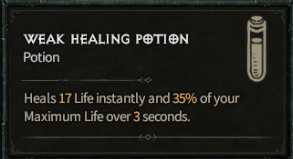 Diablo 4 Weak Healing Potion