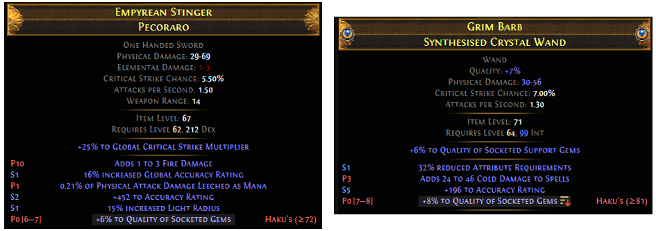 to Quality of Socketed Gems PoE