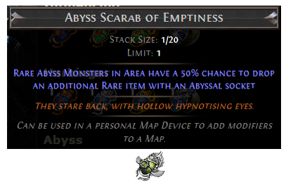 PoE Abyss Scarab of Emptiness