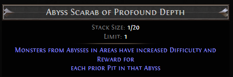 PoE Abyss Scarab of Profound Depth