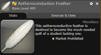 FFXIV Aetheroconductive Feather