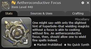 FFXIV Aetheroconductive Focus