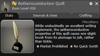 FFXIV Aetheroconductive Quill