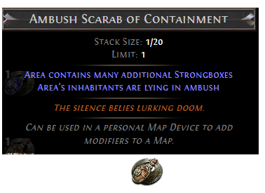PoE Ambush Scarab of Containment