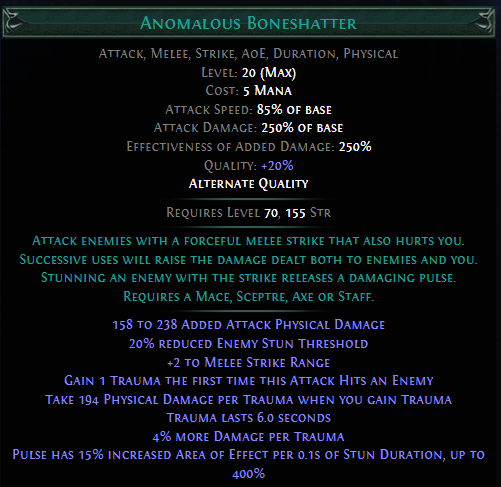 Anomalous Boneshatter PoE