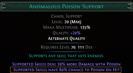 Anomalous Poison Support PoE