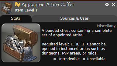 FFXIV Appointed Attire Coffer