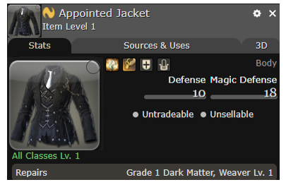 FFXIV Appointed Jacket