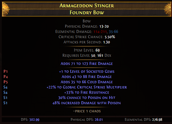 Armageddon Stinger Foundry Bow