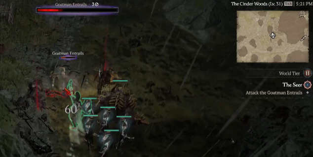 Attack the Goatman Entrails - Diablo 4