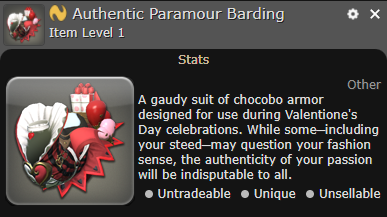 Authentic Paramour Barding
