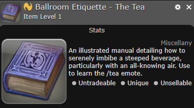 Ballroom Etiquette - The Tea