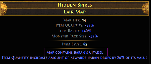 Baran, the Crusader map PoE