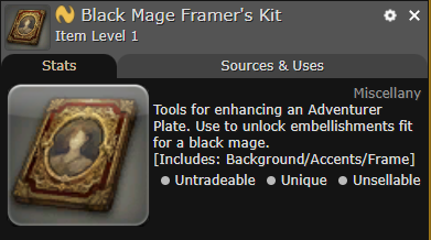 Black Mage Framer's Kit