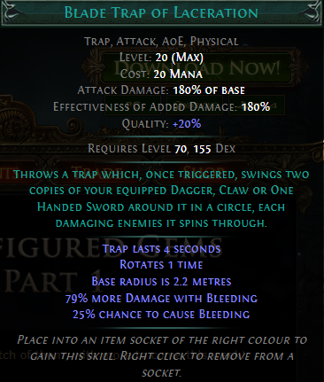 PoE Blade Trap of Laceration
