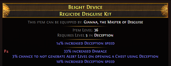 Blight Device Regicide Disguise Kit