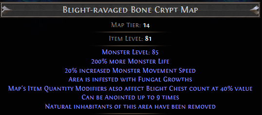 Blight-ravaged Bone Crypt Map