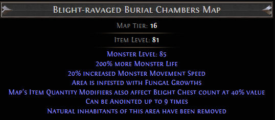 Blight-ravaged Burial Chambers Map