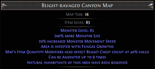 Blight-ravaged Canyon Map