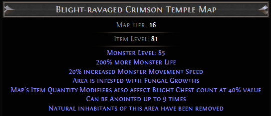 Blight-ravaged Crimson Temple Map