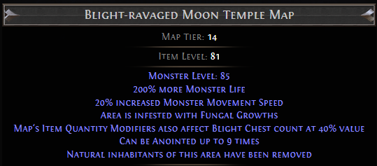 Blight-ravaged Moon Temple Map