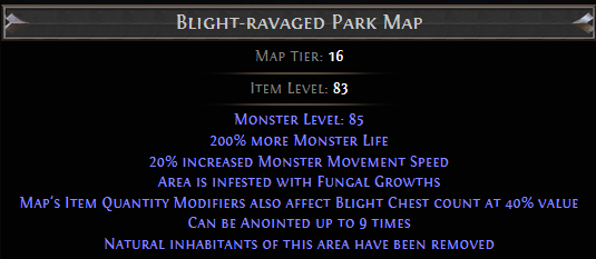 Blight-ravaged Park Map
