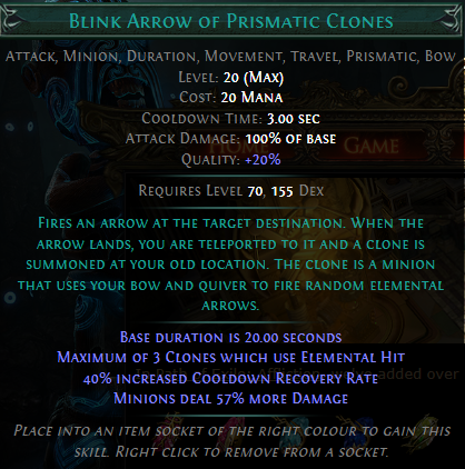 PoE Blink Arrow of Prismatic Clones