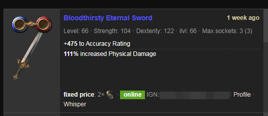 Bloodthirsty Eternal Sword