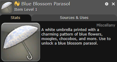 Blue Blossom Parasol