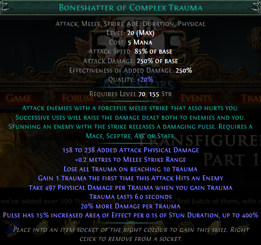 PoE Boneshatter of Complex Trauma