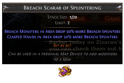 PoE Breach Scarab of Splintering
