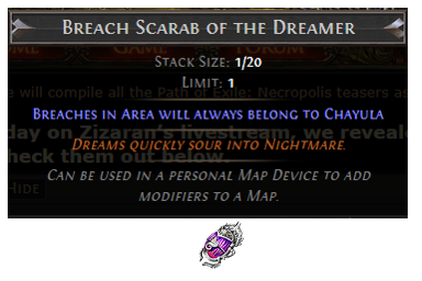 PoE Breach Scarab of the Dreamer