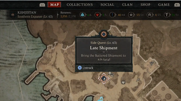 Bring the Battered Shipment to Aih'Setal - Diablo 4