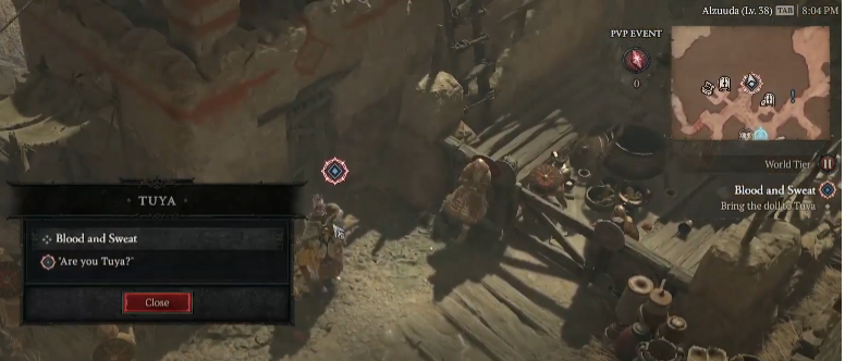 Bring the doll to Tuya - Diablo 4