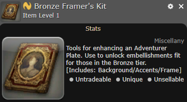 Bronze Framer's Kit