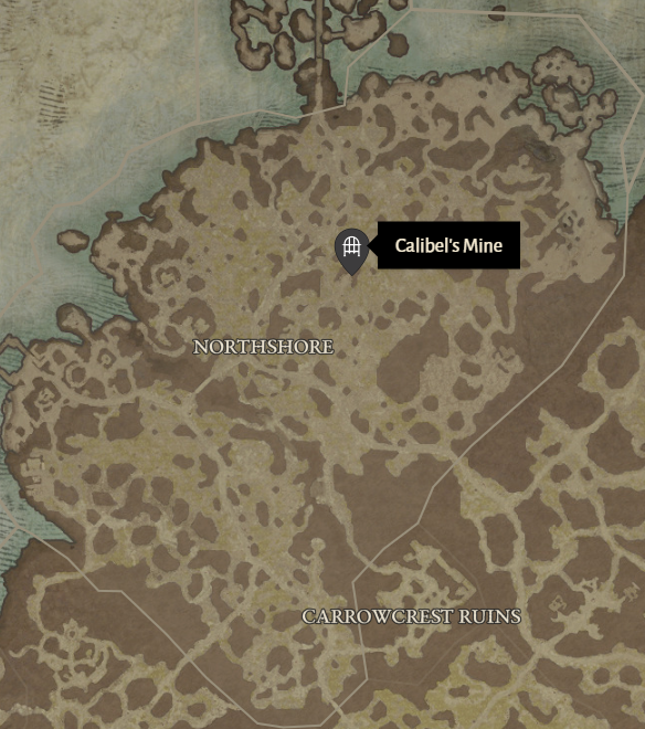 Calibel's Mine Diablo 4 Location