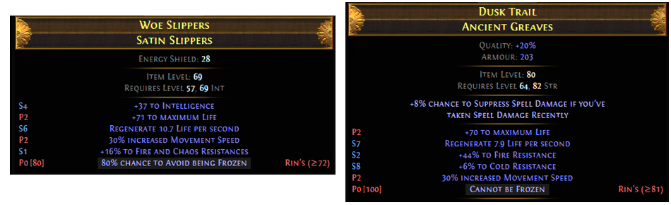 Cannot Be Frozen Craft Recipe PoE