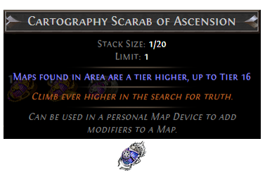 PoE Cartography Scarab of Ascension