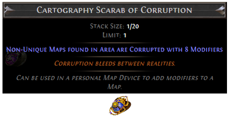 PoE Cartography Scarab of Corruption