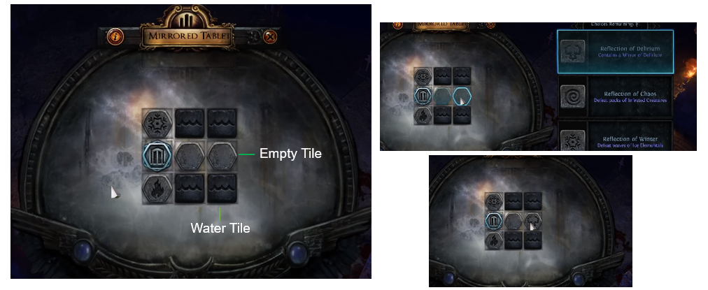 Change a Water Tile into an Empty Tile PoE