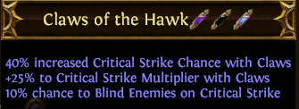 Claws of the Hawk PoE